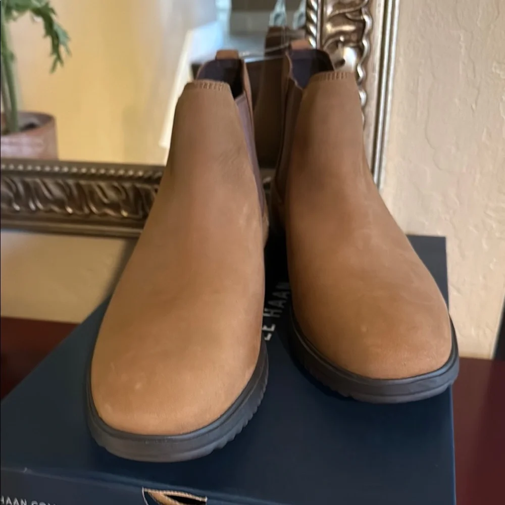 NEW Cole Haan Grand+ Men's Chelsea Boots color Lumber/Java size 11.5